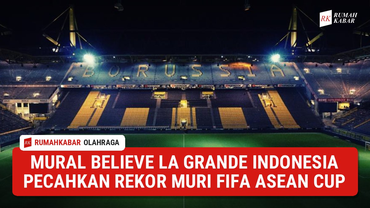 Ilustrasi: Aksi human mural BELIEVE di stadion
